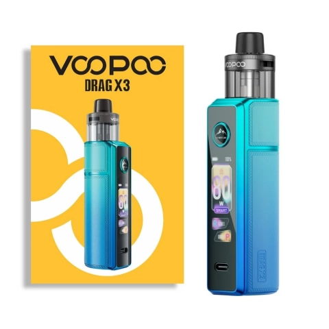 Voopoo Drag X3 Kit | VOOPOO PnP X Coil PNP-X Coils & DTL Pods I Sky Blue